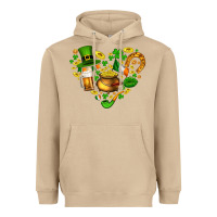 Mushroom St Patricks heart Heavyweight Hoodie - AdoDesignShop