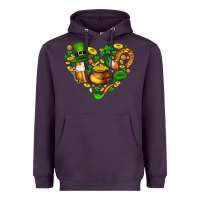 Plum St Patricks heart Heavyweight Hoodie - AdoDesignShop
