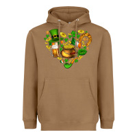 Toasted Coconut St Patricks heart Heavyweight Hoodie - AdoDesignShop