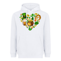 White St Patricks heart Heavyweight Hoodie - AdoDesignShop