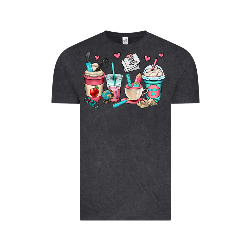 Teacher Coffee Cups Vintage Tee by OliviaCreatesArt | Teevron