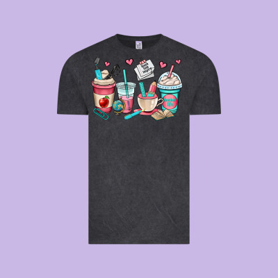 Teacher Coffee Cups Vintage Tee Designed By Oliviacreatesart