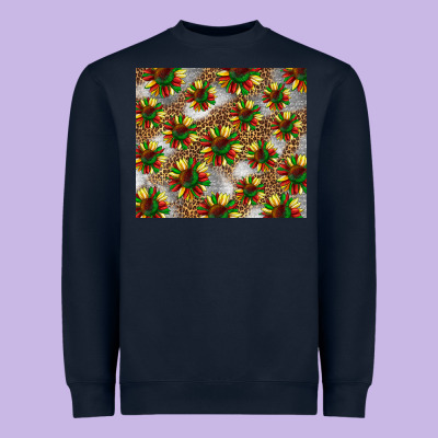 Juneteenth Sunflowers Heavyweight Sweatshirt Designed By Barkaloodesign