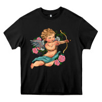 Black cupid valentine's day Heavy Core Tee - RanaPortraitStore
