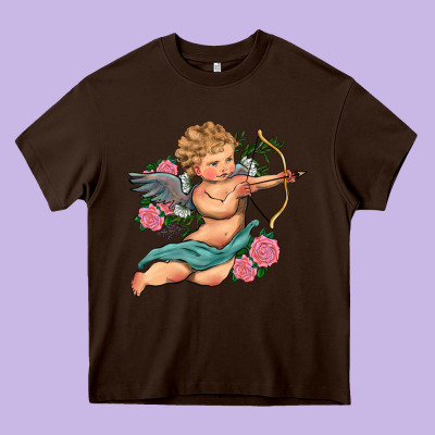 Cupid Valentine's Day Heavy Core Tee Designed By Ranaportraitstore