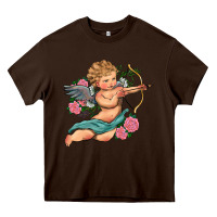 Chocolate Brown cupid valentine's day Heavy Core Tee - RanaPortraitStore