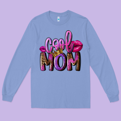 Cool Mom Mother's Day Long Sleeve Tee Designed By Fadigitalartstudio