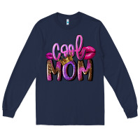 Navy Cool mom Mother's Day Long Sleeve Tee - FaDigitalArtStudio