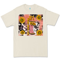 Cowgirl Boots Sunflower Premium Tee | Teevron