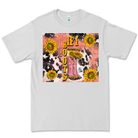 Dove Grey cowgirl boots sunflower Premium Tee - TumblerDesignByShophia