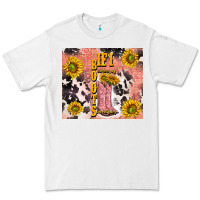 White cowgirl boots sunflower Premium Tee - TumblerDesignByShophia