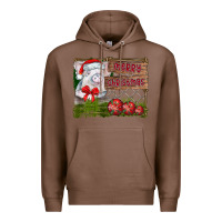 Chestnut merry Christmas pig Premium Hoodie - CowhideDigitalArt