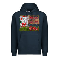 Navy merry Christmas pig Premium Hoodie - CowhideDigitalArt