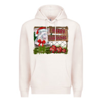 Pale Pink merry Christmas pig Premium Hoodie - CowhideDigitalArt