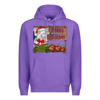 Purple merry Christmas pig Premium Hoodie - CowhideDigitalArt