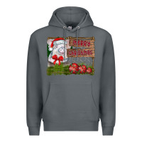 Rock merry Christmas pig Premium Hoodie - CowhideDigitalArt
