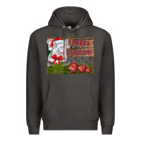 Smoke merry Christmas pig Premium Hoodie - CowhideDigitalArt