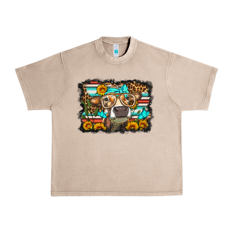Sunflower Cow Olivia Urban Heavy Tee by OliviaCreatesArt | Teevron