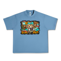 Pebble Blue sunflower cow olivia Urban Heavy Tee - OliviaCreatesArt