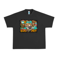 Pigment Black sunflower cow olivia Urban Heavy Tee - OliviaCreatesArt