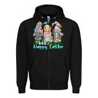 Black happy easter gnome Zipper Hoodie - BarkalooDesign