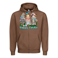Chestnut happy easter gnome Zipper Hoodie - BarkalooDesign