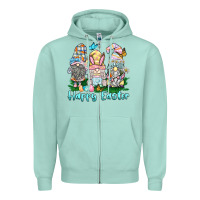 Seafoam happy easter gnome Zipper Hoodie - BarkalooDesign