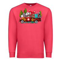 Cardinal cna nurse truck with cactus and sunflowers Premium Sweatshirt - AdoDesignShop