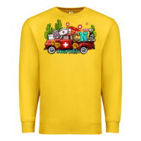 Lemon cna nurse truck with cactus and sunflowers Premium Sweatshirt - AdoDesignShop