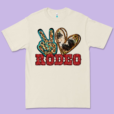 Peace Love Rodeo Premium Tee Designed By Jasminsmagicworld