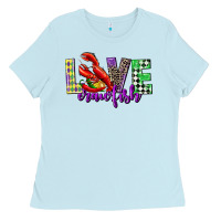 Love Crawfish Mardi Gras Ladies Tee | Teevron