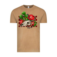 Vintage Camel bullskull rose and cactus olivia Vintage Tee - OliviaCreatesArt
