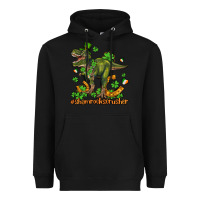 Black shamrockscrusher t rex and horseshoe Heavyweight Hoodie - AdoDesignShop