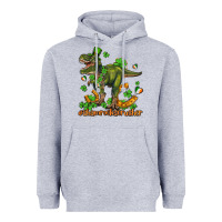 Heather Grey shamrockscrusher t rex and horseshoe Heavyweight Hoodie - AdoDesignShop