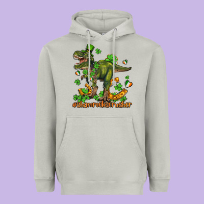 Shamrockscrusher T Rex And Horseshoe Heavyweight Hoodie Designed By Adodesignshop