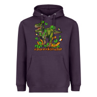 Plum shamrockscrusher t rex and horseshoe Heavyweight Hoodie - AdoDesignShop