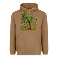 Toasted Coconut shamrockscrusher t rex and horseshoe Heavyweight Hoodie - AdoDesignShop