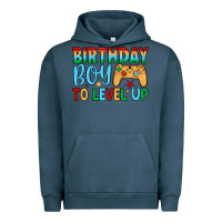 Pigment Midnight Navy birthday boy to level up Urban Hoodie - JahusDesignShop