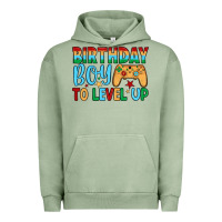 Pigment Oil Green birthday boy to level up Urban Hoodie - JahusDesignShop
