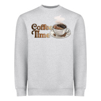 Heather Grey coffee time Heavyweight Sweatshirt - BarkalooDesign