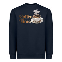 Navy coffee time Heavyweight Sweatshirt - BarkalooDesign