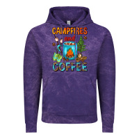 Cloud Purple Campfires And Coffee Camping Coffee Vintage Hoodie - FaDigitalArtStudio