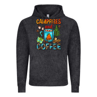 Vintage Black Campfires And Coffee Camping Coffee Vintage Hoodie - FaDigitalArtStudio