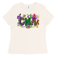 Bone cma mardi gras cowgirl Ladies Tee - CowGirlArtShop