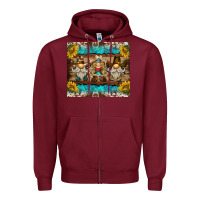Burgundy western gnome tumbler Zipper Hoodie - BarkalooDesign