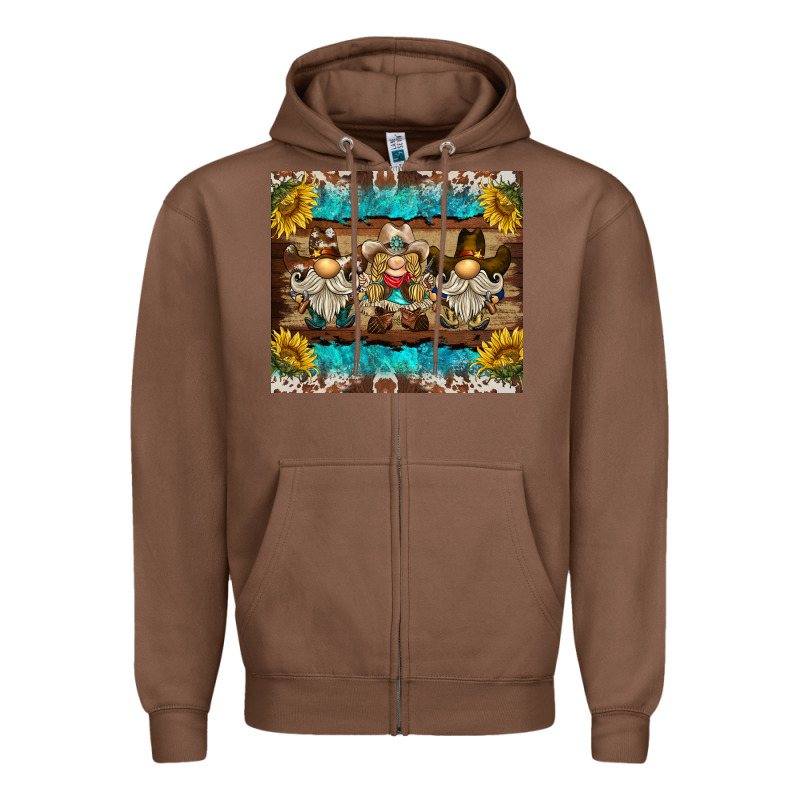 Western Gnome Tumbler Zipper Hoodie by BarkalooDesign | Teevron