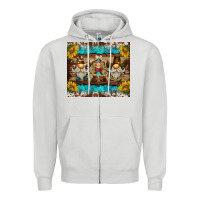 Dove Grey western gnome tumbler Zipper Hoodie - BarkalooDesign