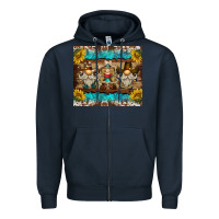 Navy western gnome tumbler Zipper Hoodie - BarkalooDesign