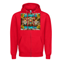 Red western gnome tumbler Zipper Hoodie - BarkalooDesign