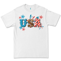 White USA 4th of july Premium Tee - HowdyJamesFarm